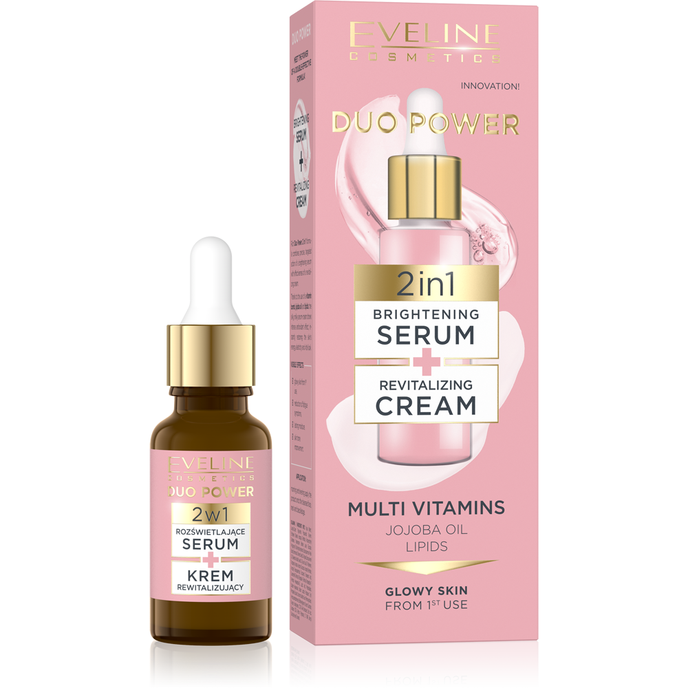 Eveline Duo Power 2in1 Illuminating Serum and Revitalizing Cream 18ml