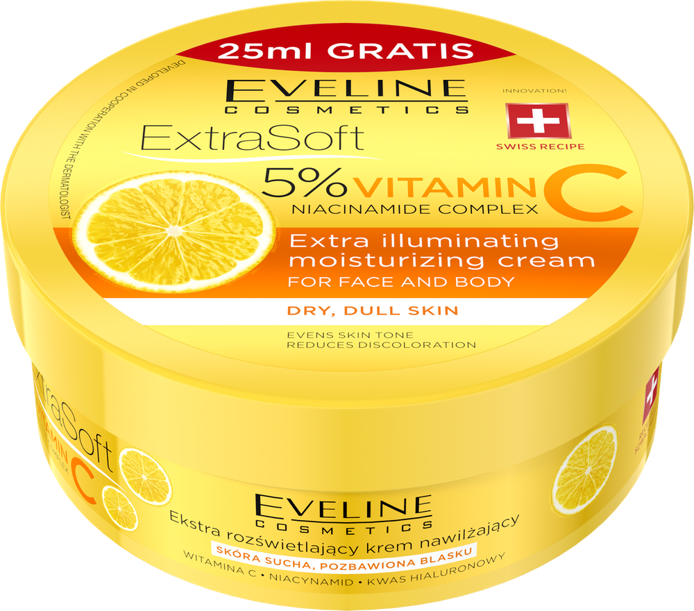 Eveline Extra Soft 5% Vitamin C Niacinamide Complex for Dry and Dull Skin 200ml