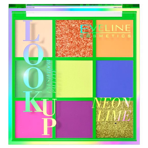 Eveline Eyeshadow Palette 9 Colors Look Up Neon Lime Eyeshadow 10.8g