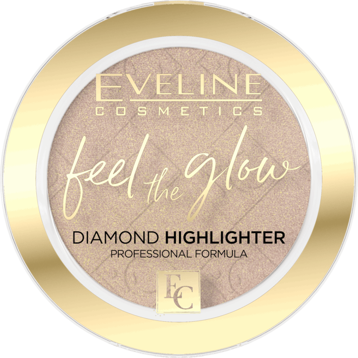 Eveline Feel the Glow Vegan Velvet Face Diamond Highlighter in Stone 02 Beach Glow 5g