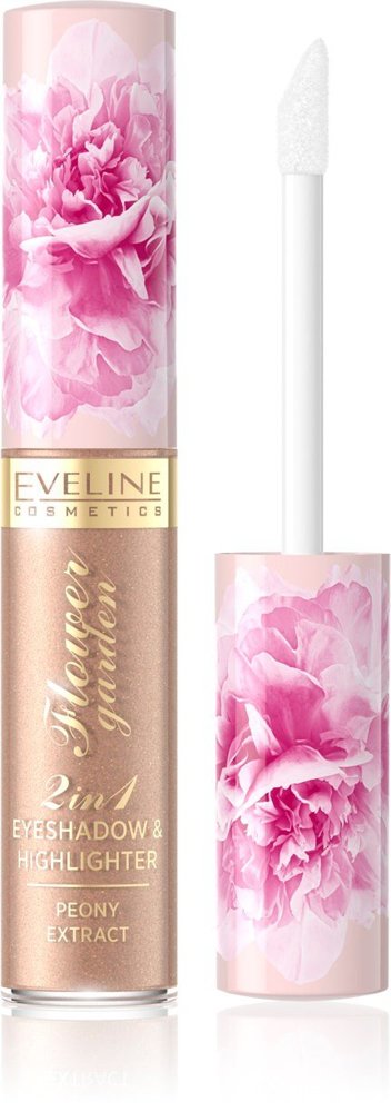 Eveline Flower Garden Base & Eyeshadow Waterproof Liquid Shadows 2in1 No. 2 6.5ml