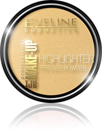 Eveline Highlighter Face Pressed Powder Professional Art Make Up Golden 55 1 pcs