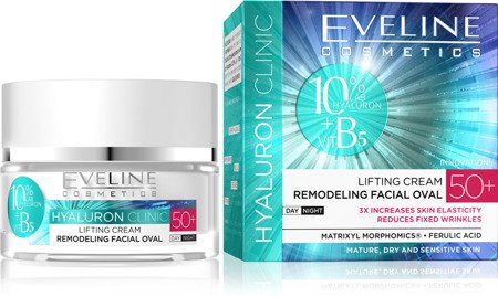 Eveline Hyaluron Clinic Anti-Wrinkle Day and Night Cream 50+ for Mature Skin 50ml 