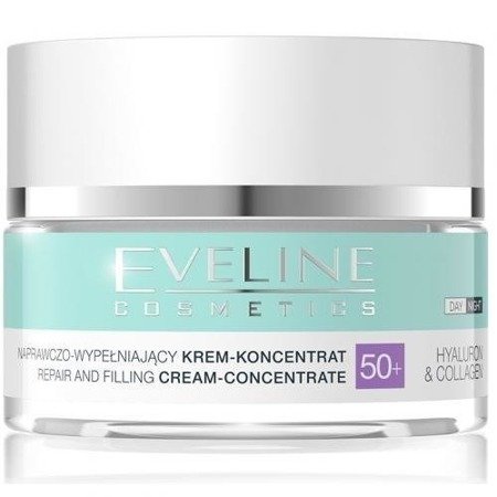 Eveline Hyaluron & Collagen 50+ Repairing and Filling Day and Night Cream 50ml 