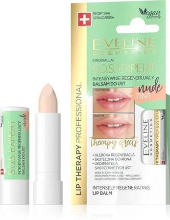 Eveline Lip Therapy S.O.S. Expert Care Formula Intensive Regenerating Lip Balm Nude 1 Piece