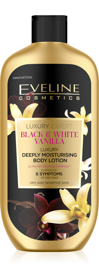 Eveline Luxury Expert Black&White Vanilla Deeply Moisturising Body Lotion 350ml