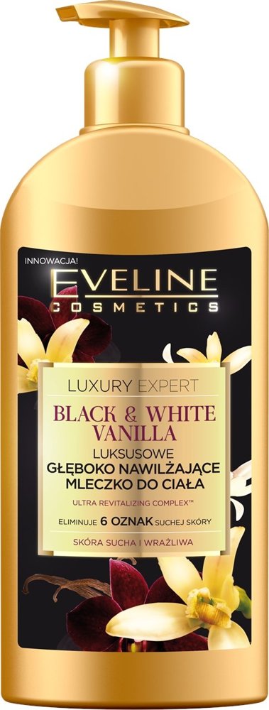 Eveline Luxury Expert Black&White Vanilla Deeply Moisturising Body Lotion 350ml