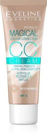 Eveline Magical Color Correction Face CC Cream with SPF15 52 Medium Beige 30ml