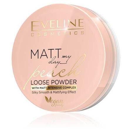 Eveline Matt My Day Mattifying Smoothing Loose Powder with Peach Scent 6g