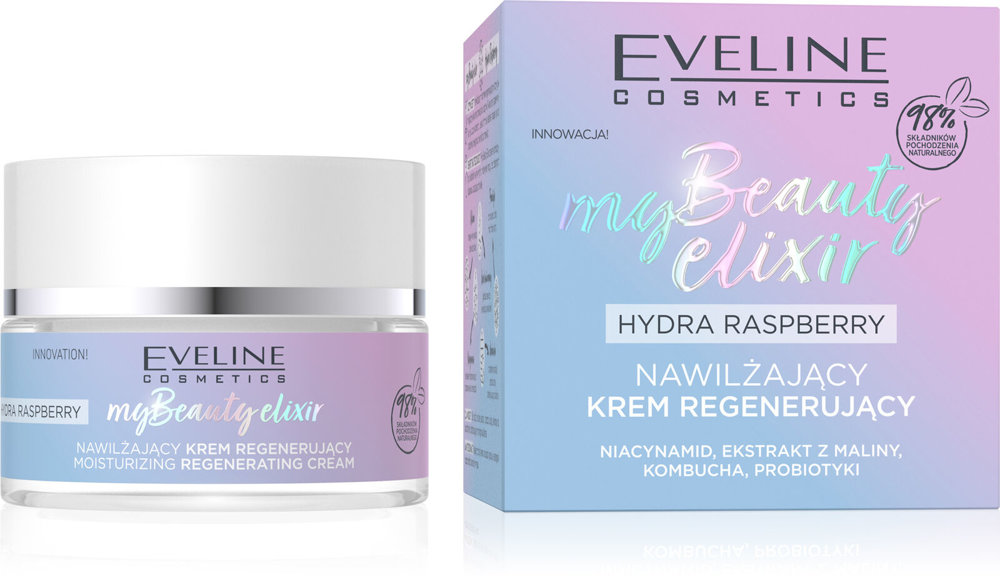 Eveline My Beauty Elixir Moisturizing Regenerating Cream with Raspberry Extract for Dry and Sensitive Skin 50ml