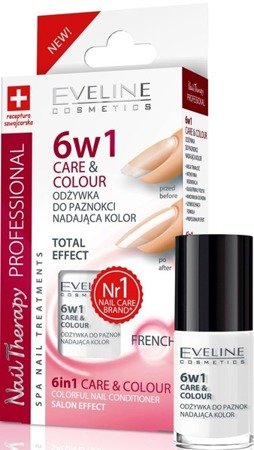 Eveline Nail Therapy Nail Polish Conditioner 6in1 Care & Color French 5ml