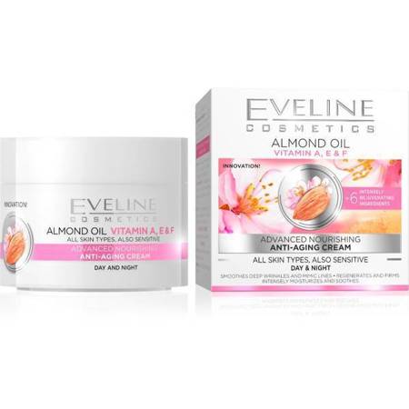 Eveline Nourishing Anti Aging Day and Night Cream with Almond Oil 50ml