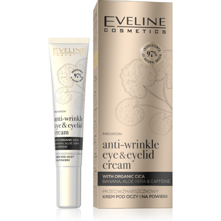 Eveline Organic Gold Anti-Wrinkle Eye & Eyelid Cream with Cica Banana and Aloe Vera 20ml