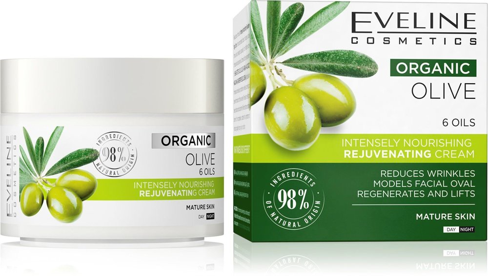 Eveline Organic Olive Strongly Nourishing Rejuvenating Day and Night Cream for Mature Skin 50ml