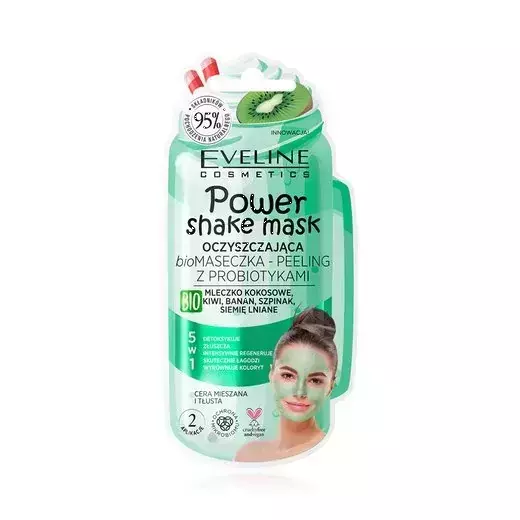 Eveline Power Shake Purifying Bio Mask Peeling with Probiotics for Oily Skin 10ml