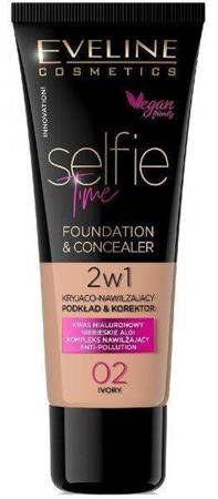 Eveline Selfie Time Covering Moisturizing 2in1 Foundation and Concealer 02 Ivory 30ml