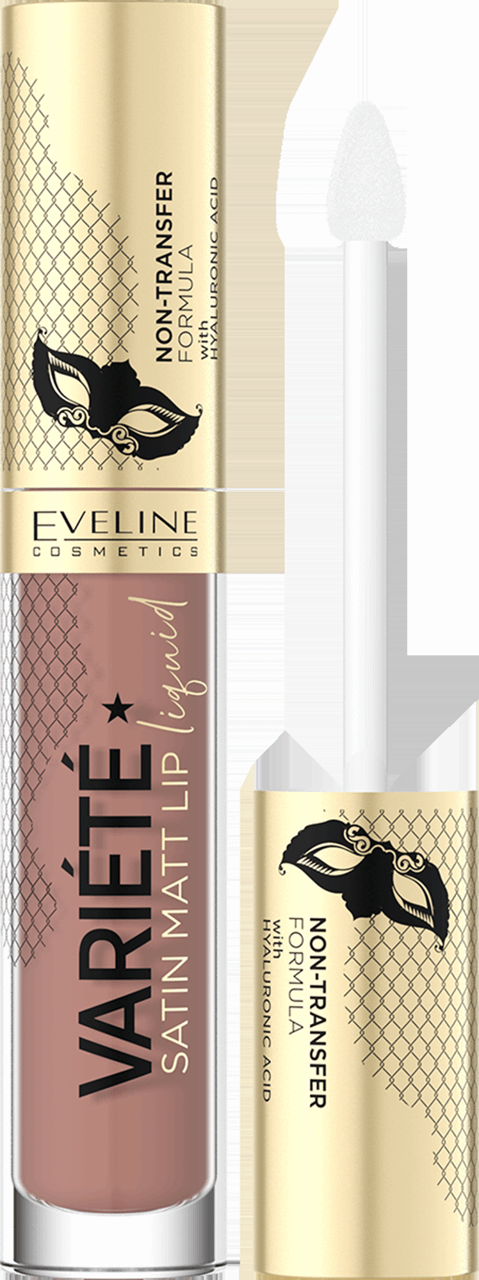 Eveline Variete Innovative Liquid Satin Matt Lipstick 01 Caramel Cake 4.5ml
