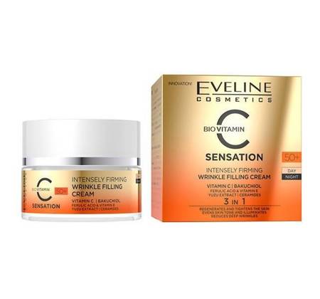 Eveline Vitamin C Sensation Intensively Firming Wrinkle Filling Cream for Day and Night 50+ 50ml
