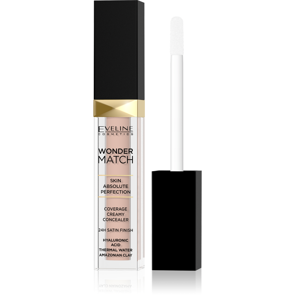 Eveline Wonder Match Light Liquid Concealer with Hyaluronic Acid No. 20 Peach 7ml