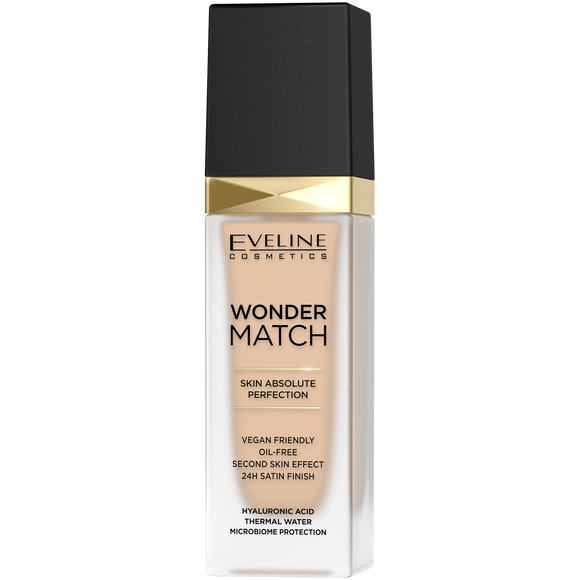 Eveline Wonder Match Luxurious Foundation Adapting to Skin Tone 16 Light Beige 30ml