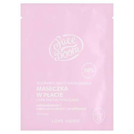 FaceBoom Brightening and Moisturizing Sheet Mask for Dry and Sensitive Skin 15g