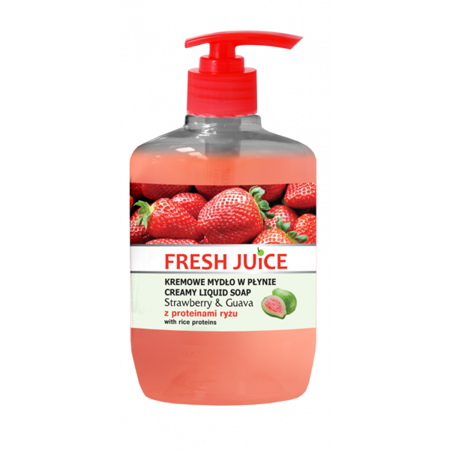 Fresh Juice Creamy Soap Strawberry & Guava with Rice Proteins 460 ml