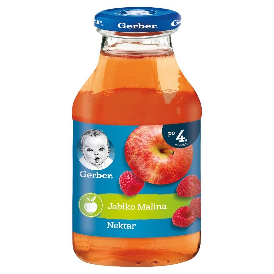 Gerber Nectar with Apple and Raspberry for Infants after 4th Month 200ml