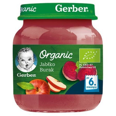 Gerber Organic Beetroot and Apple for Babies after 6th Month 125g