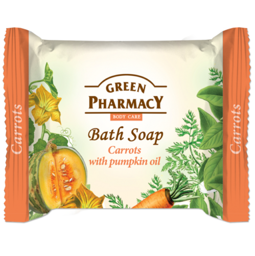 Green Pharmacy Bath Bar Soap with Carrot and Pumpkin Oil Extracts 100g