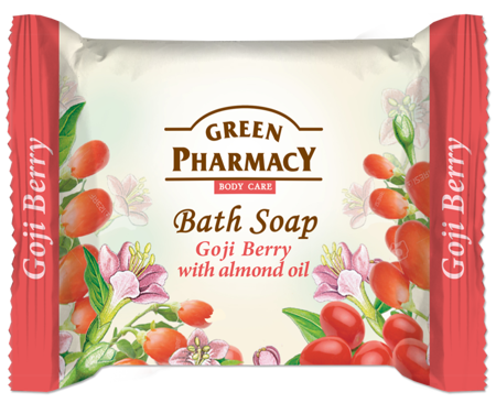 Green Pharmacy Bath Bar Soap with Goji Berry Extract and Almond Oil 100g