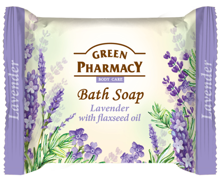 Green Pharmacy Bath Soap with Lavender and Flaxseed Oil 100g