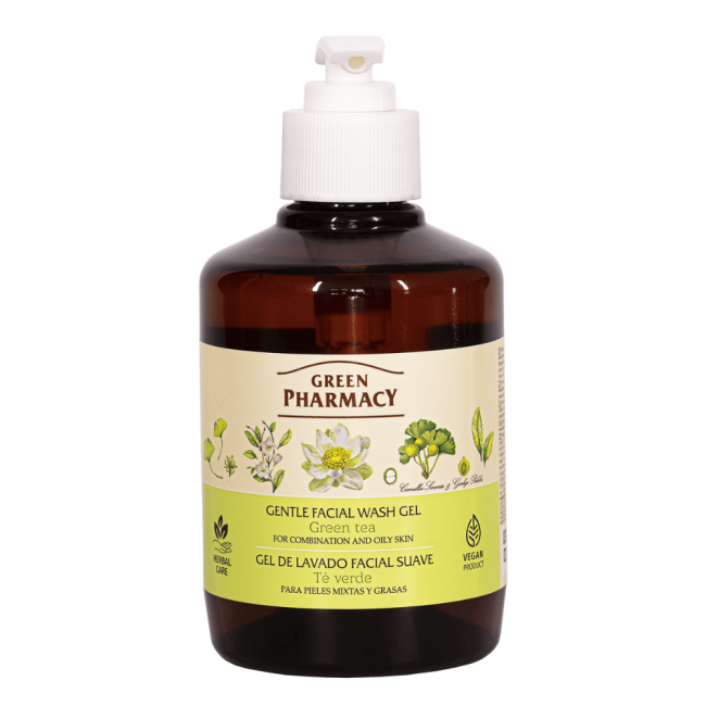 Green Pharmacy Gentle Face Wash Gel with Green Tea for Oily and Combination Skin 270ml