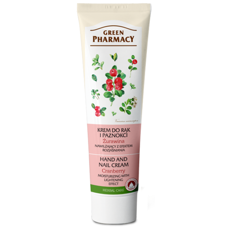 Green Pharmacy Moisturizing Hand and Nail Cream Lightening Effect with Cranberry 100ml