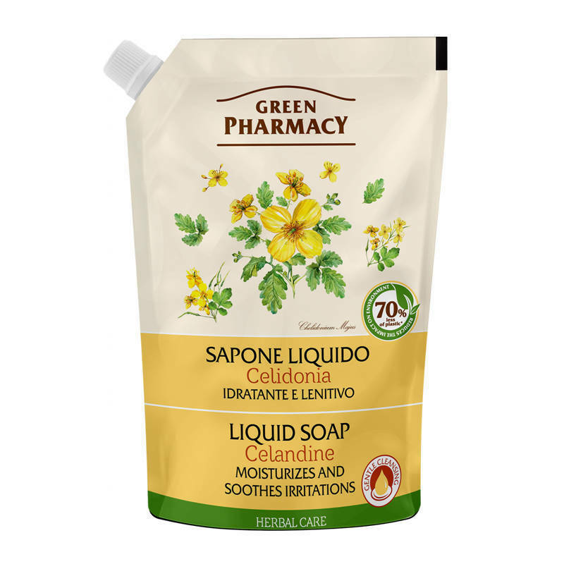 Green Pharmacy Moisturizing Liquid Soap Refill with Celandine 460ml