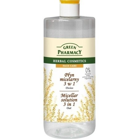 Green Pharmacy Natural Micellar Water Make Removal 3in1 with Oats 500ml