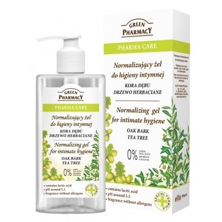 Green Pharmacy Normalizing Gel for Intimate Hygiene with Oak Bark and Tea Tree 300ml