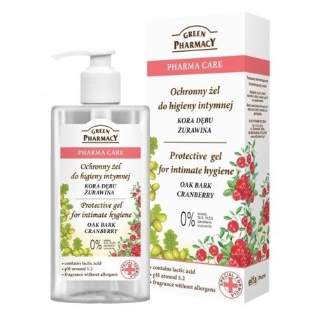 Green Pharmacy Protective Intimate Hygiene with Gel Bark Oak and Cranberry 300ml