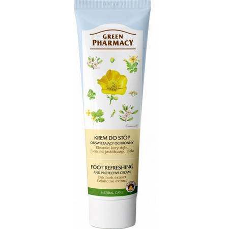 Green Pharmacy Refreshing Foot Cream with Oak Bark and Celandine 100ml