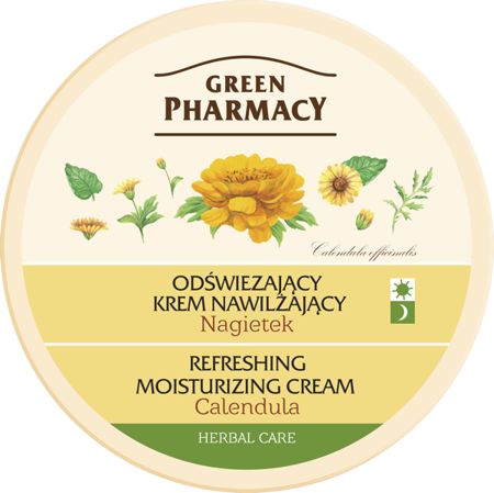 Green Pharmacy Refreshing and Moisturizing Cream for Dry and Dehydrated Skin with Calendula 150ml