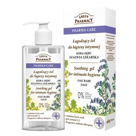 Green Pharmacy Soothing Intimate Hygiene Gel with Oak Bark and Sage 300ml