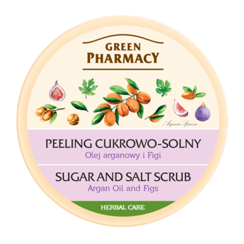 Green Pharmacy Sugar and Salt Scrub with Argan Oil and Figs 300ml