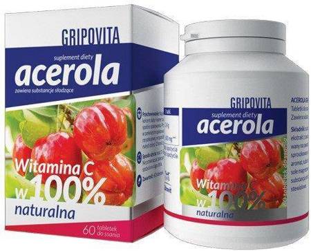 Gripovita Acerola Natural Vitamin C 60 lozenges