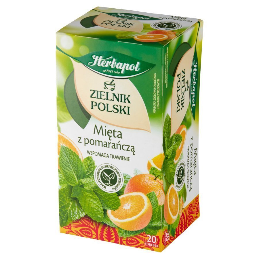 Herbapol Polish Herbarium Natural Mint and Orange Tea for Digest Support 30g