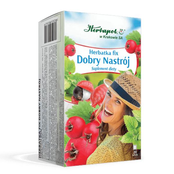 Herbapol Tea Fix for Good Mood ane Metnal Health with Melissa Ginger and Hawthorn 20x2g