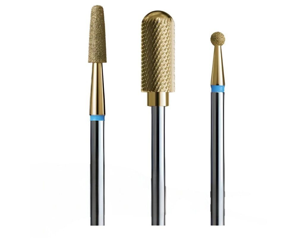 IQ Nails Home Spa Gold Drill Bits Gold Package of 3 Drill Bits