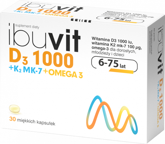 Ibuvit D3 1000 + K2 MK-7 Omega 30 Capsules