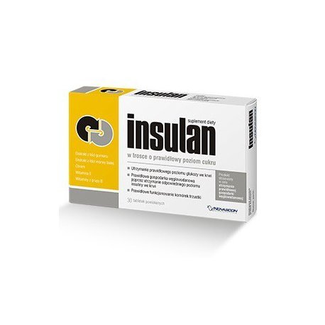 Insulan Coated Tablets for Blood Glucose 30 Tablets