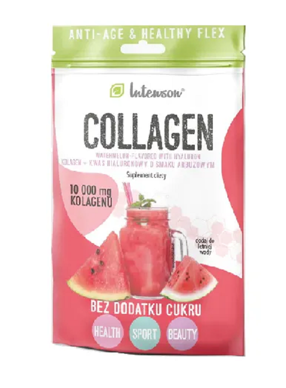 Intenson Collagen Watermelon Flavor with Hyaluronic Acid and Vitamin C in Powder 10.8g