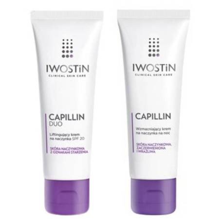 Iwostin Capillin Day Cream for Capillary Skin SPF20 and Night Cream 2x40ml
