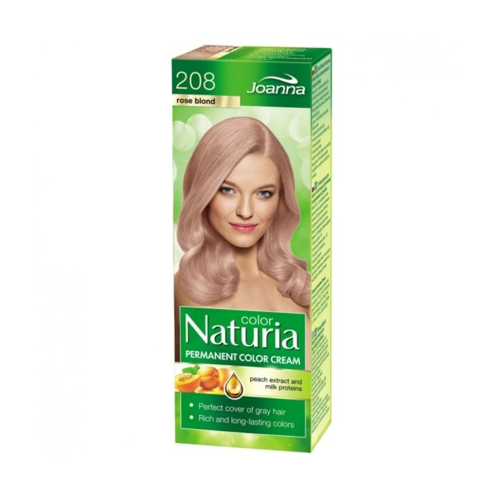 Joanna Naturia Color Hair Dye with Milk Proteins 208 Rose Blond 100ml